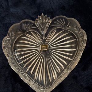 ONEIDA Crystal candy dish Heart-Shaped Dish